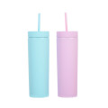 16oz Double Wall Plastic Tumblers  Matte Pastel Colored Acrylic Tumblers with Lids and Straws